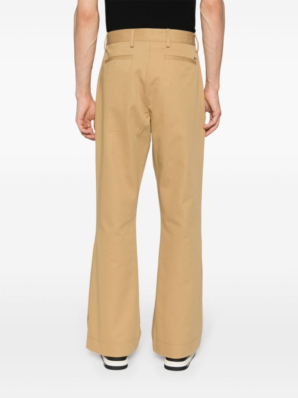 cotton loose-leg chinos - 4