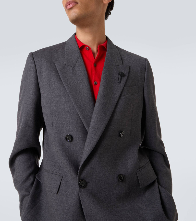 Double-breasted wool blazer 5