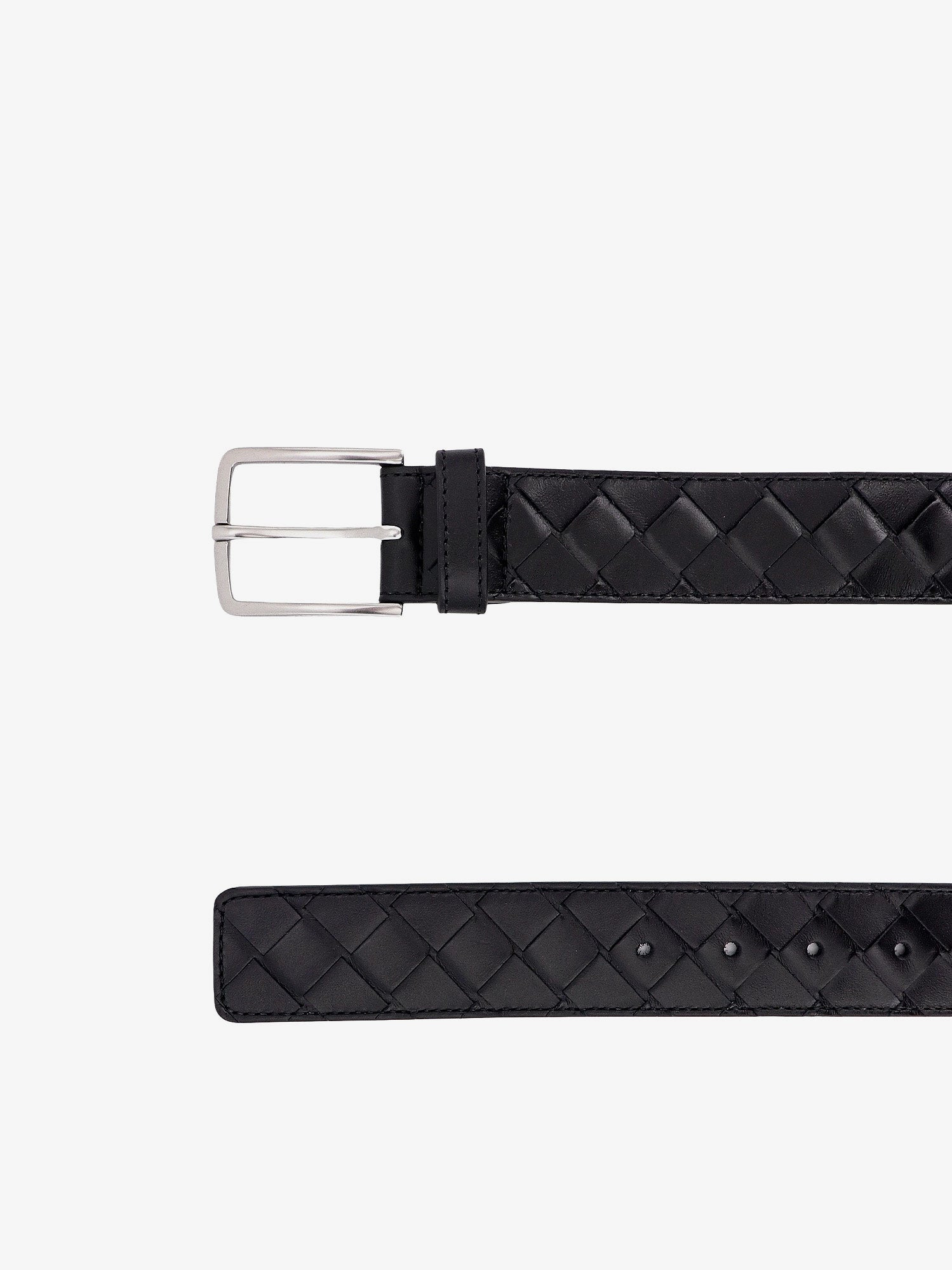 Bottega Veneta Leather Belt With Intrecciato Motif - 3