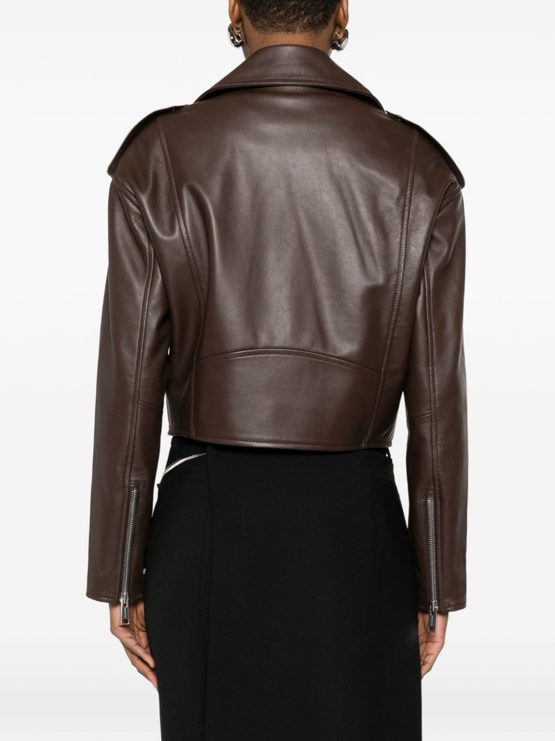 zip-fastening leather jacket 4