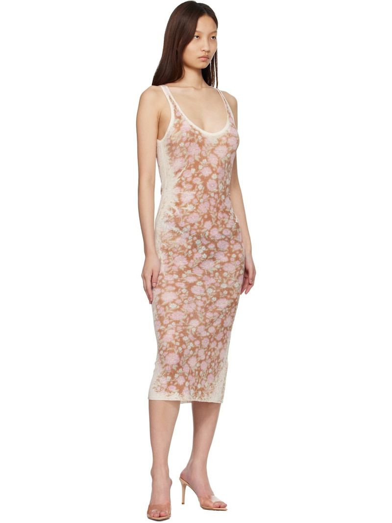 Diesel Pink & Beige M-Blom Midi Dress outlook