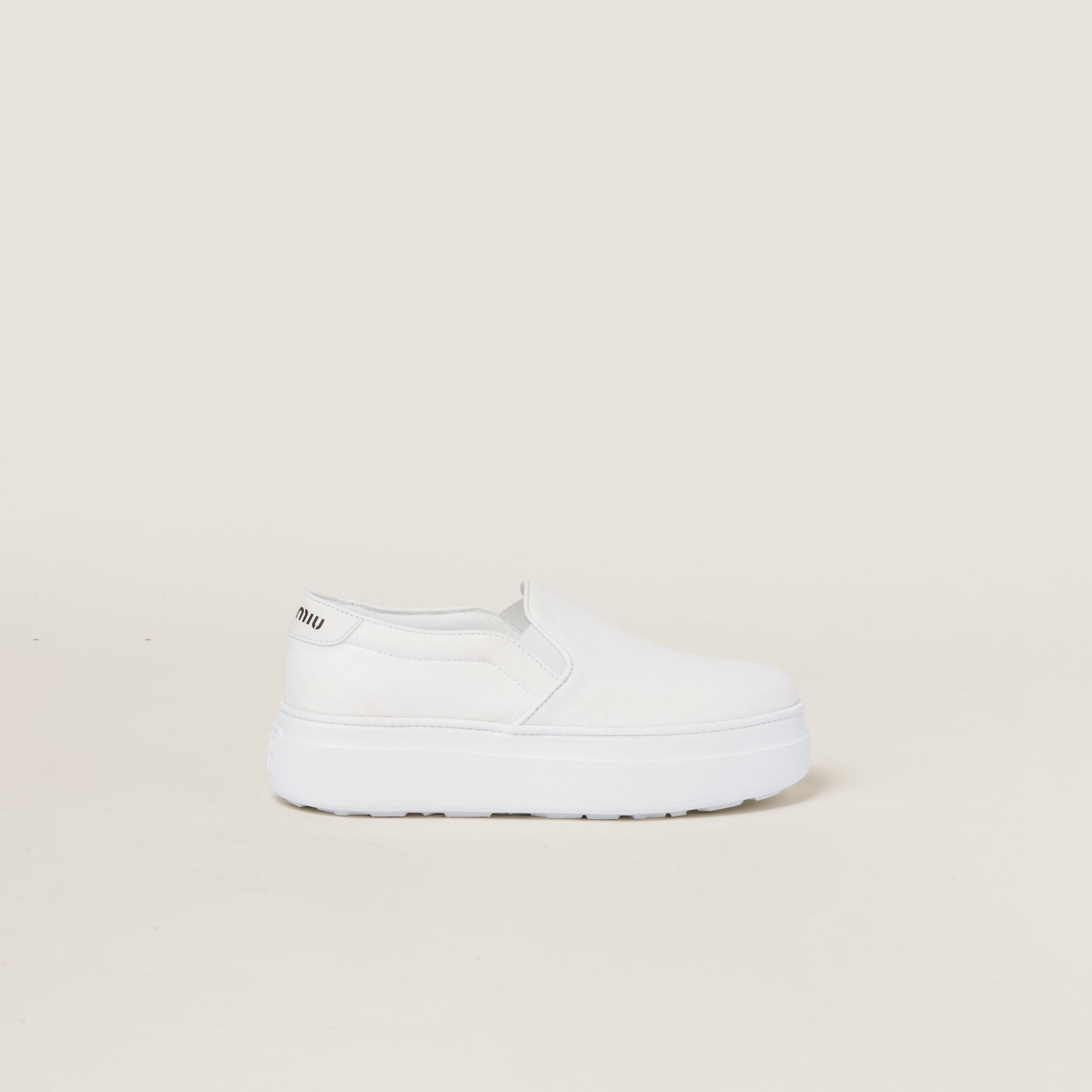 Washed cotton drill sneakers - 2