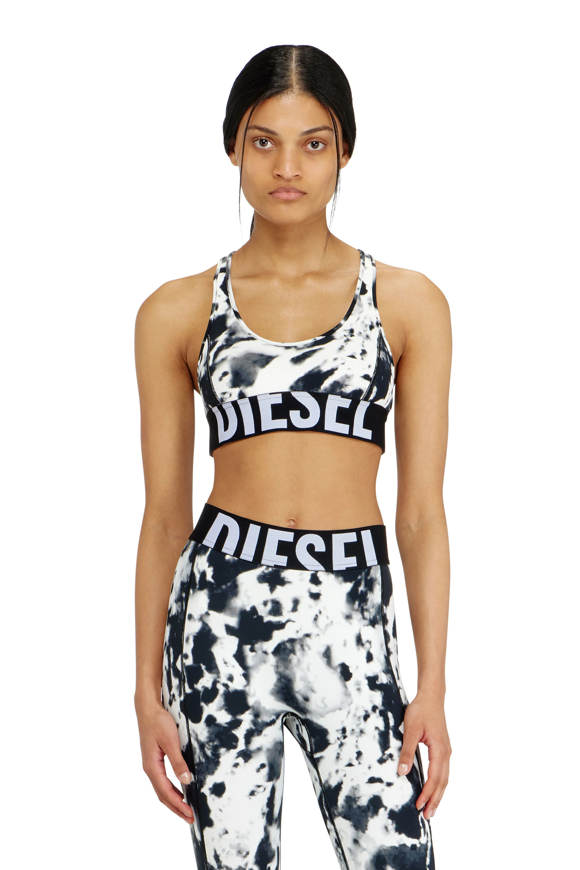 SPORTS BRA IN PRINTED MICROFIBRE - 1