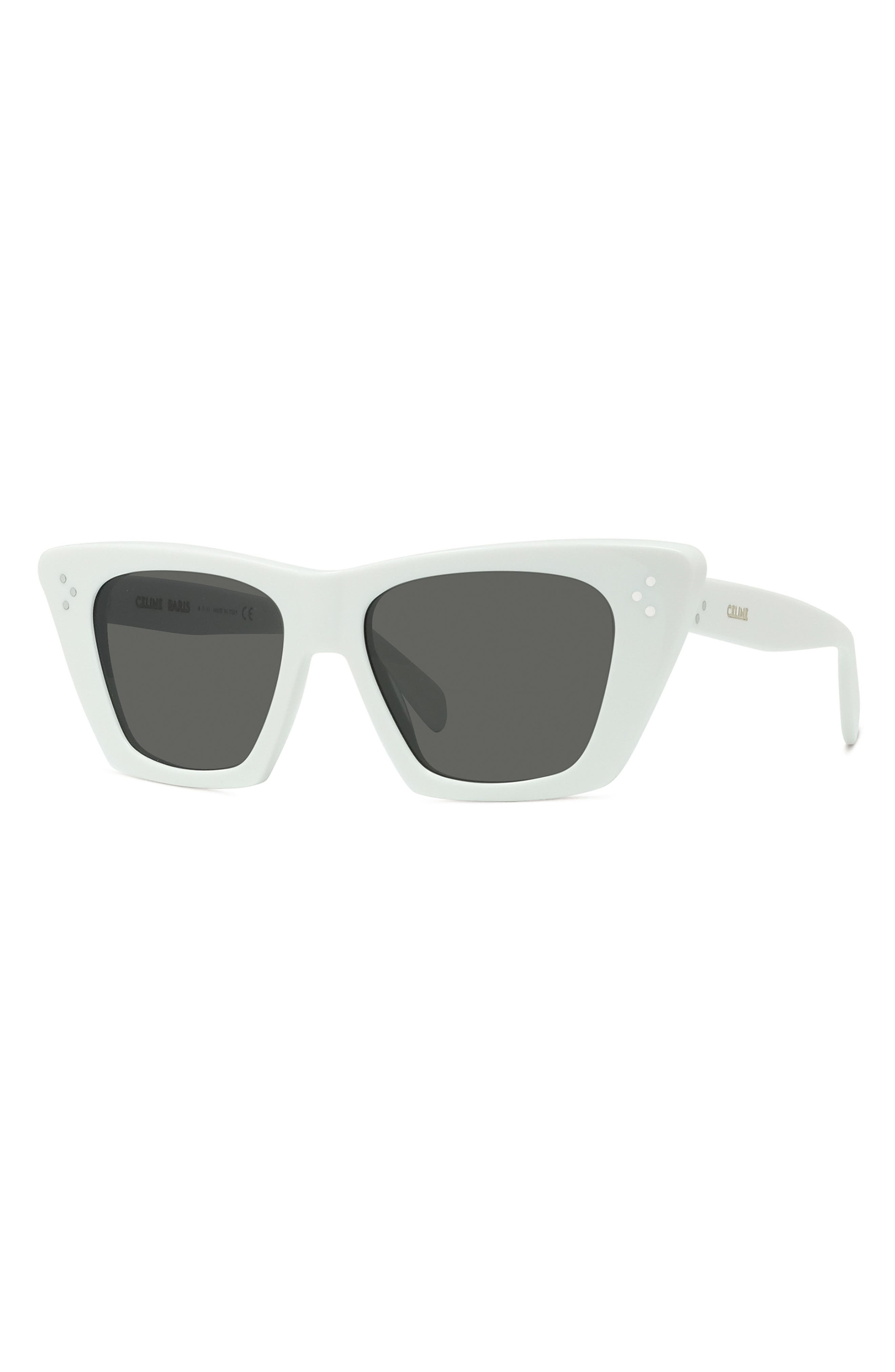 CELINE 51mm Cat Eye Sunglasses in Ivory /Smoke at Nordstrom - 2