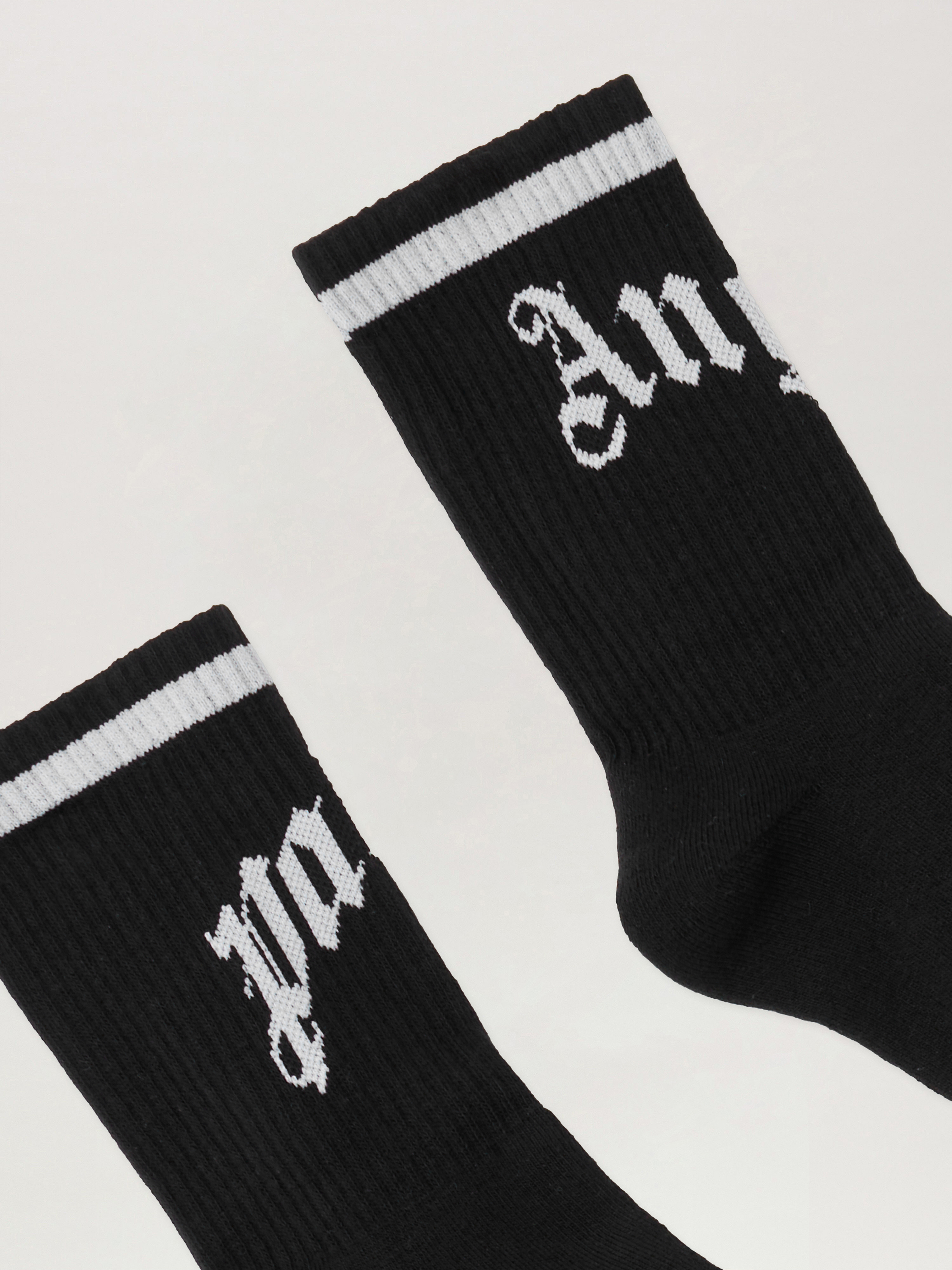 Curved Logo Track Socks - 2