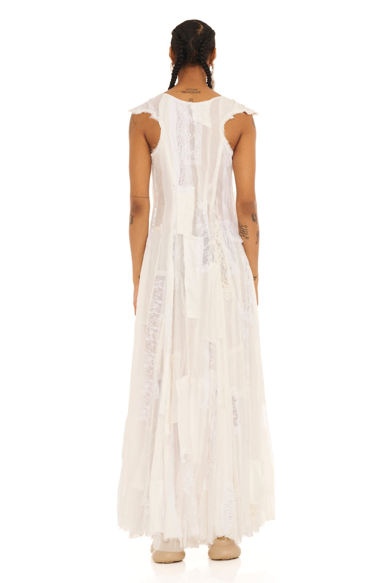 Collina Strada WHITE DEADSTOCK PRIMROSE DRESS outlook