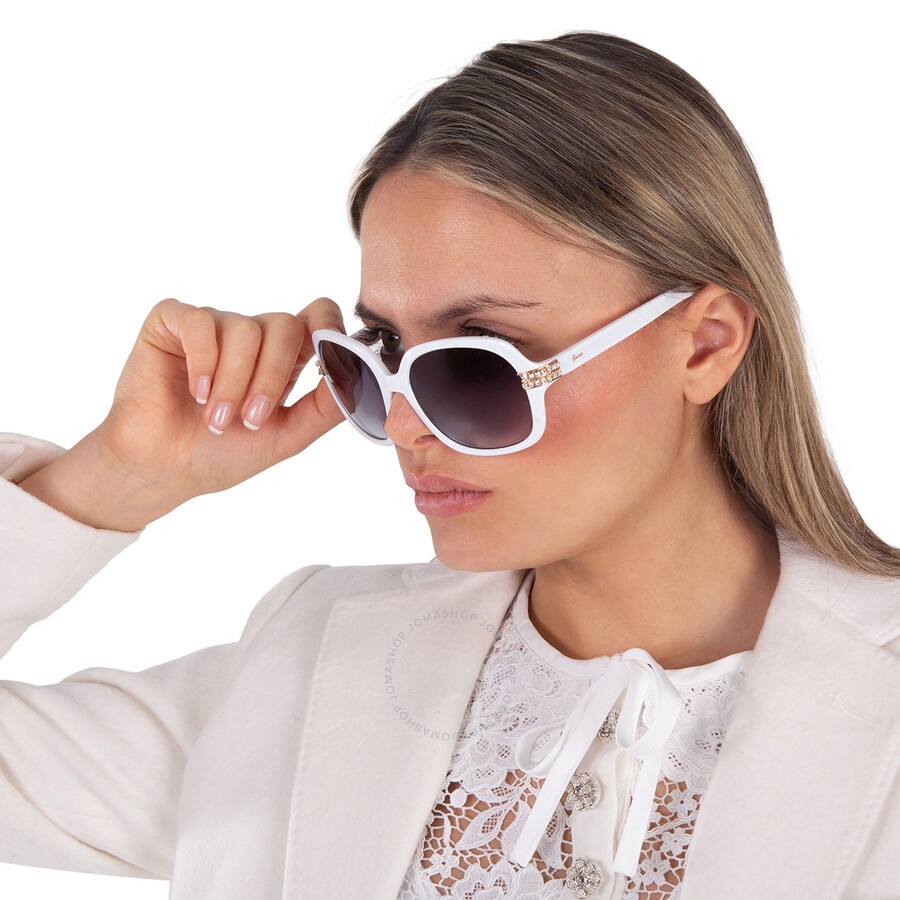Guess Womens 59mm White Crystal Sunglasses GF0405-21W Guess GF0234 26C Rectangular Sunglasses Crystal Clear Frame  main image 3