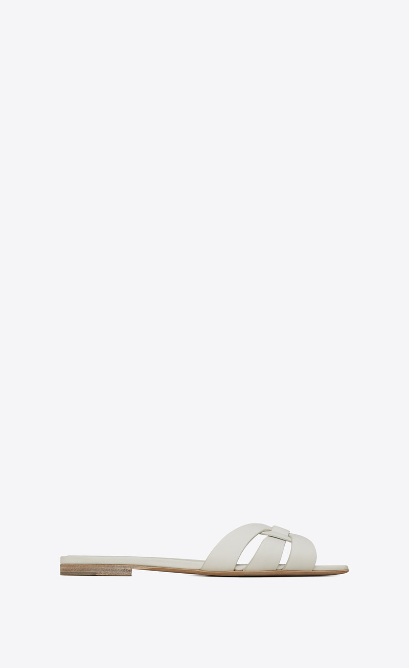 tribute flat mules in smooth leather - 1