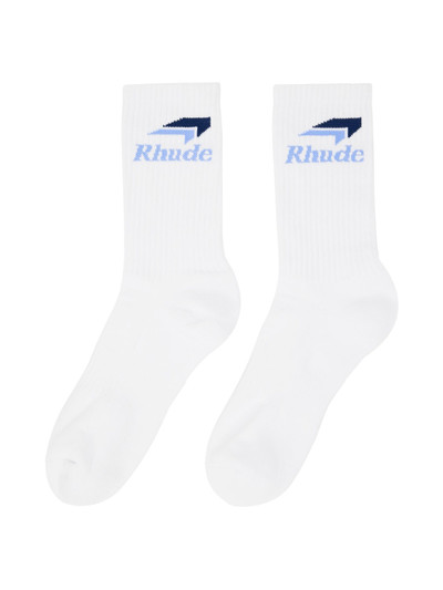 Rhude White Speedmark Socks outlook