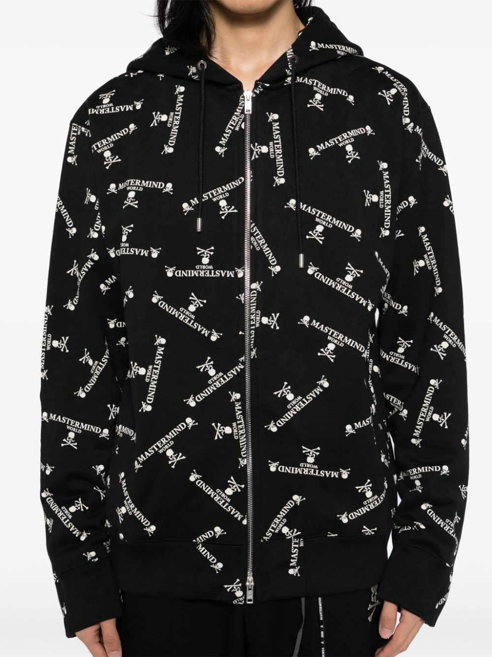 monogram zip hoodie - 5