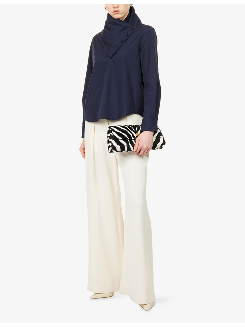 TWP My Maria Asymmetric Cotton-Poplin Shirt outlook