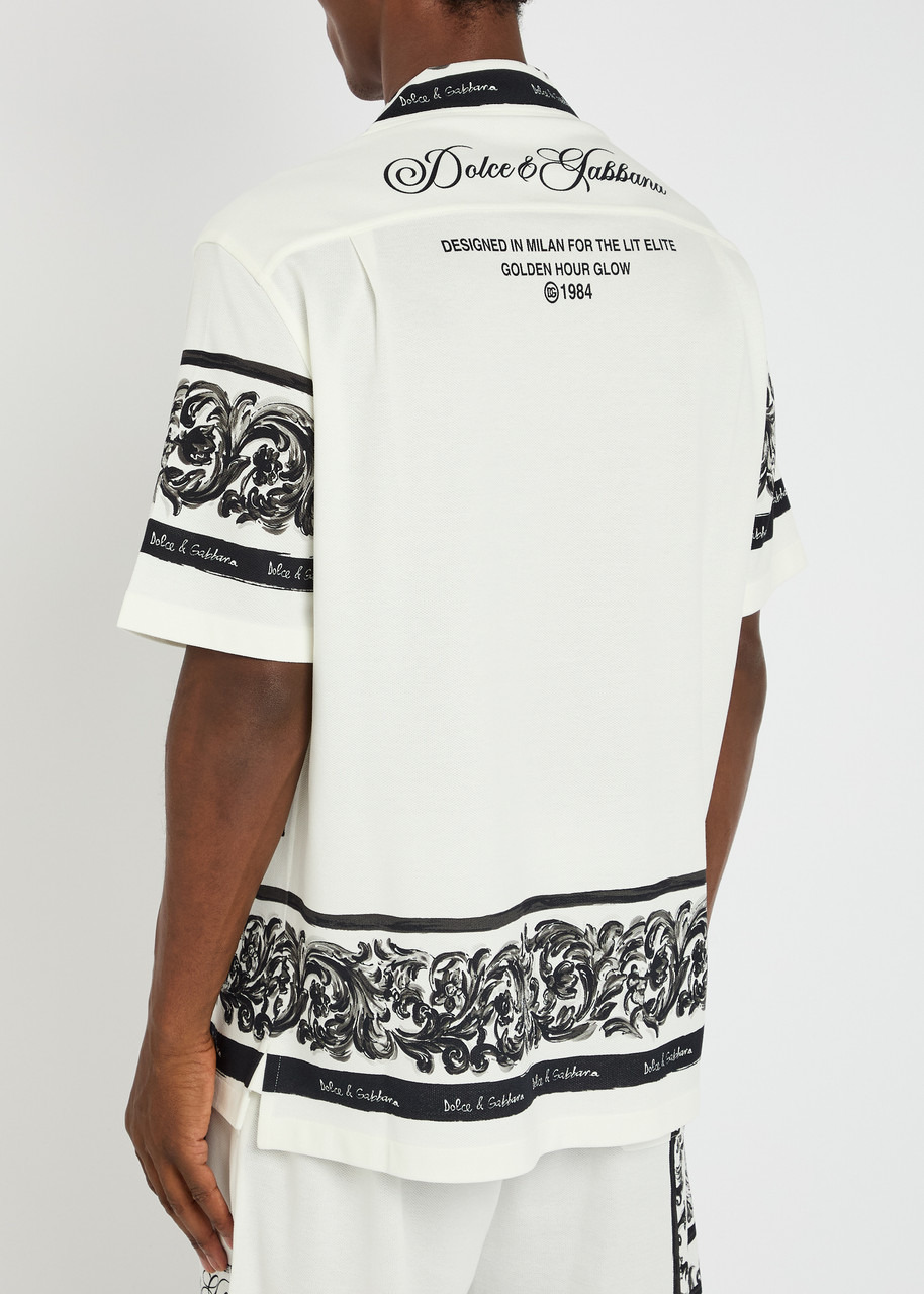 Dolce & Gabbana Printed Piqué Cotton Shirt - 3
