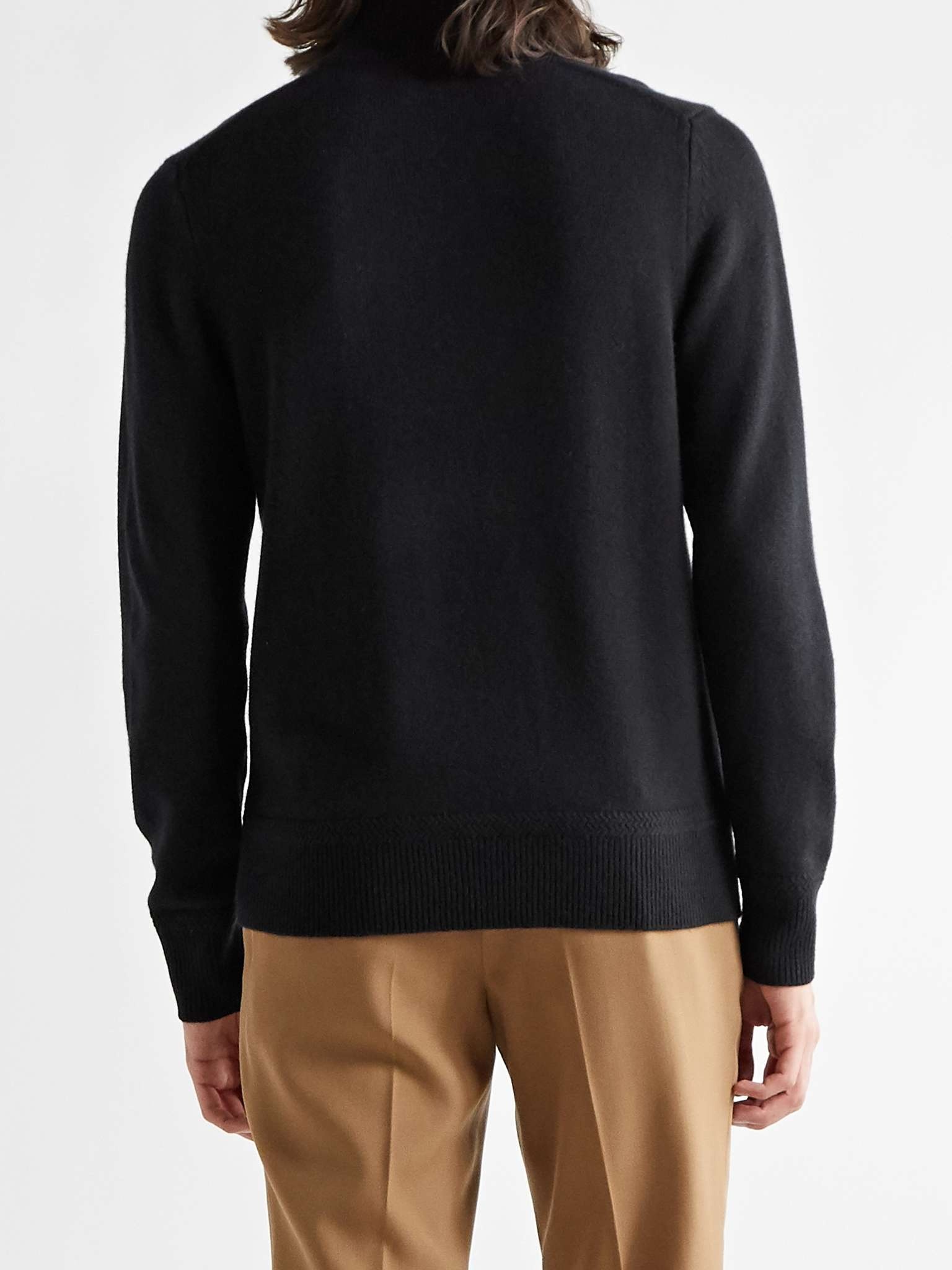 Logo-Embroidered Cashmere Half-Zip Sweater - 9