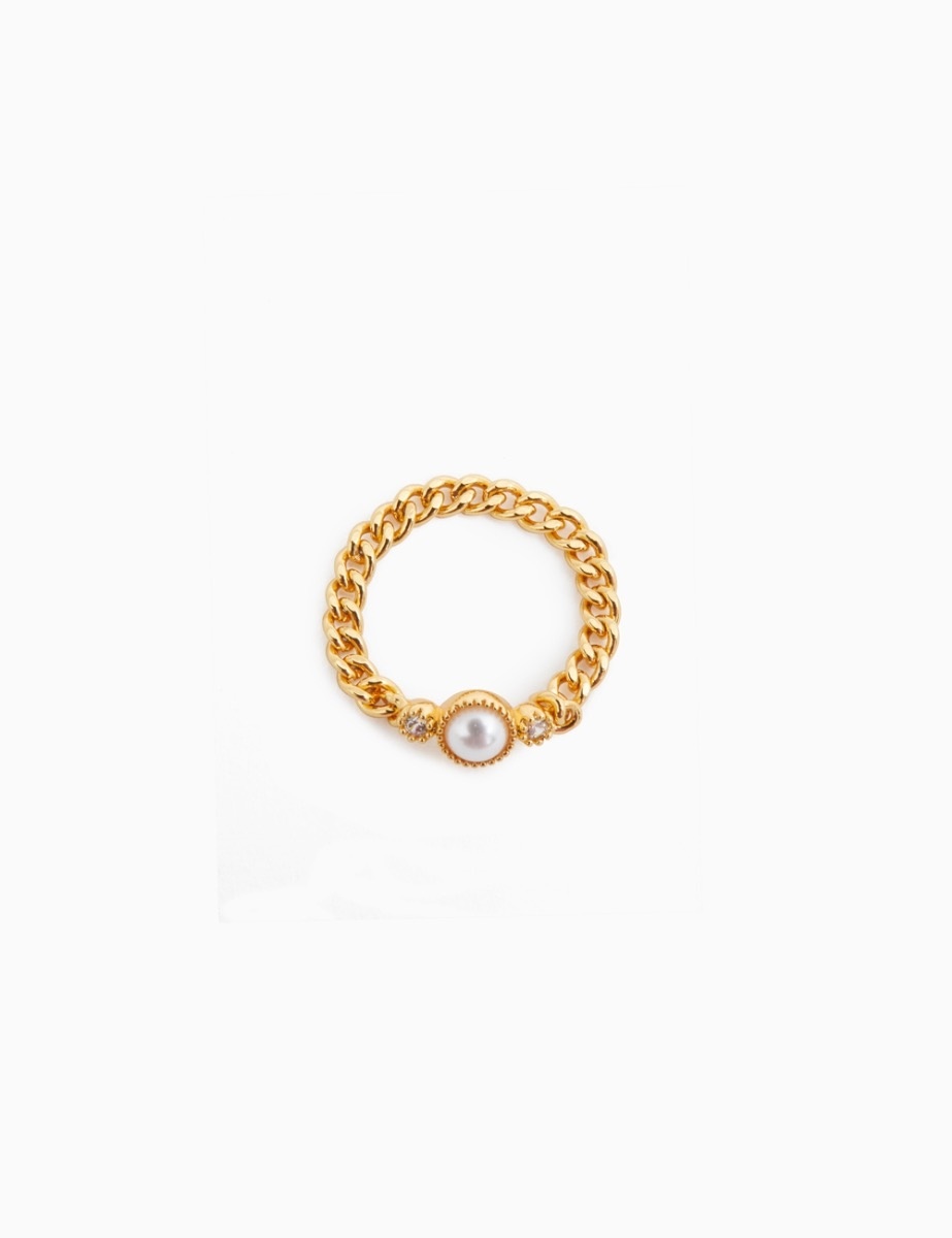 COLLAGE FINE CHAIN RING - 3