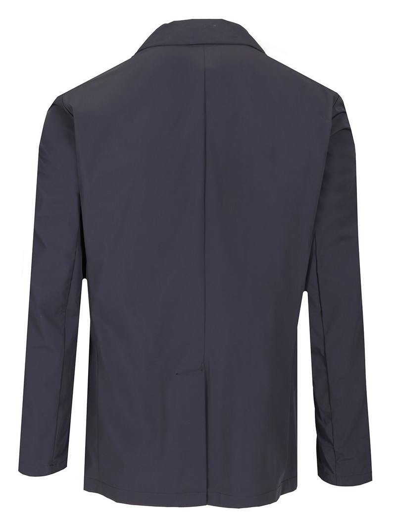 Herno Nylon Single-Breasted Blazer Coats Blue outlook