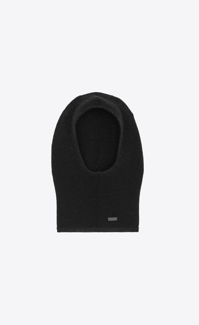SAINT LAURENT glittering knit balaclava in cashmere blend and lurex outlook