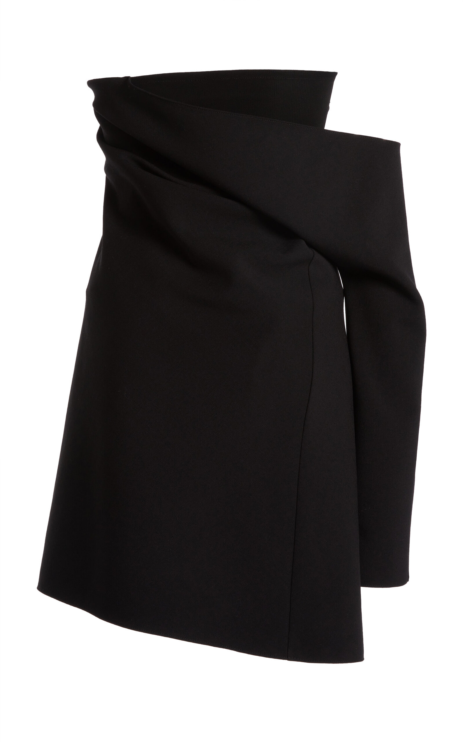 Single-Sleeve Strapless Dress black - 3