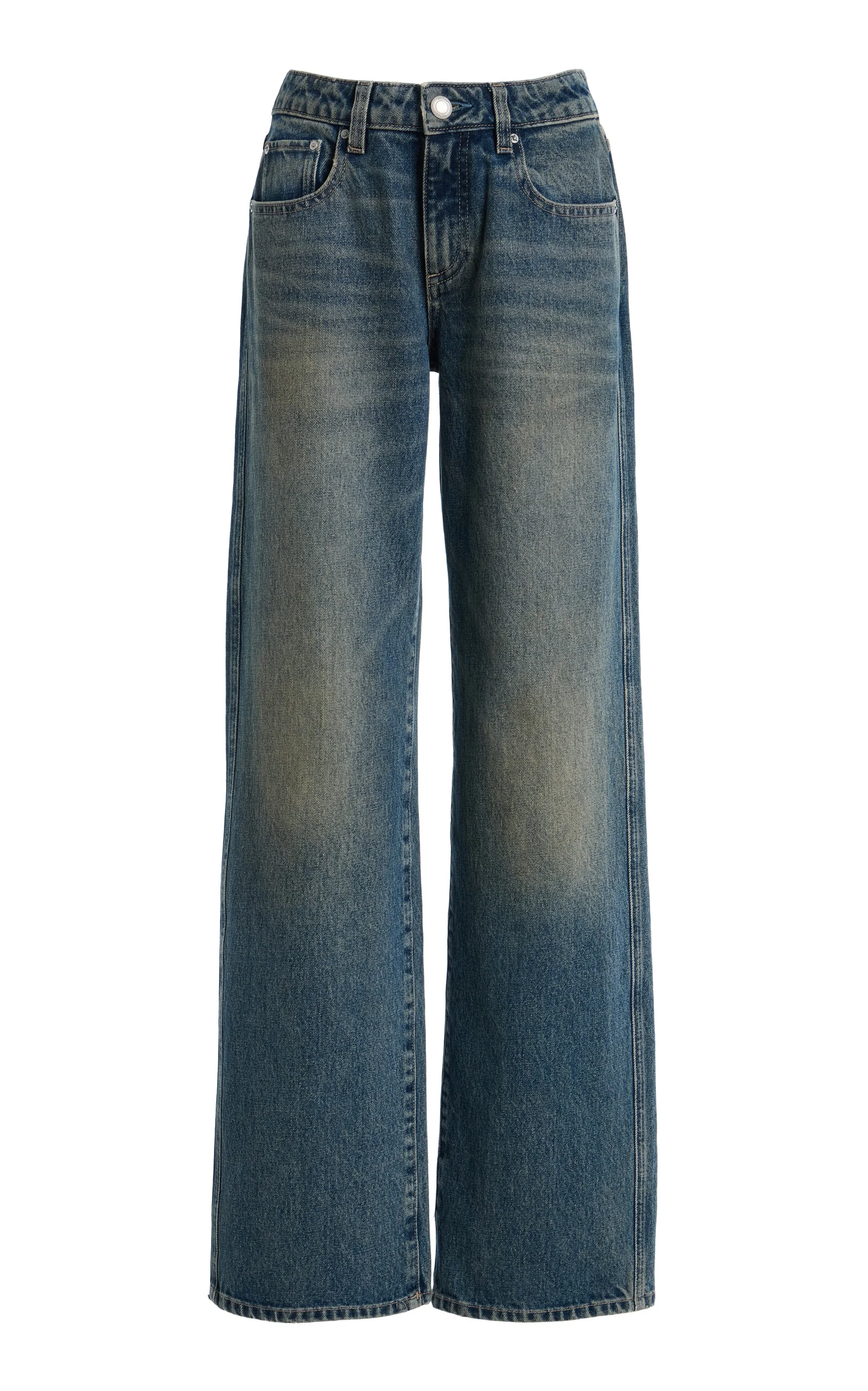 Drue Low-Rise Straight-Leg Jeans - 1