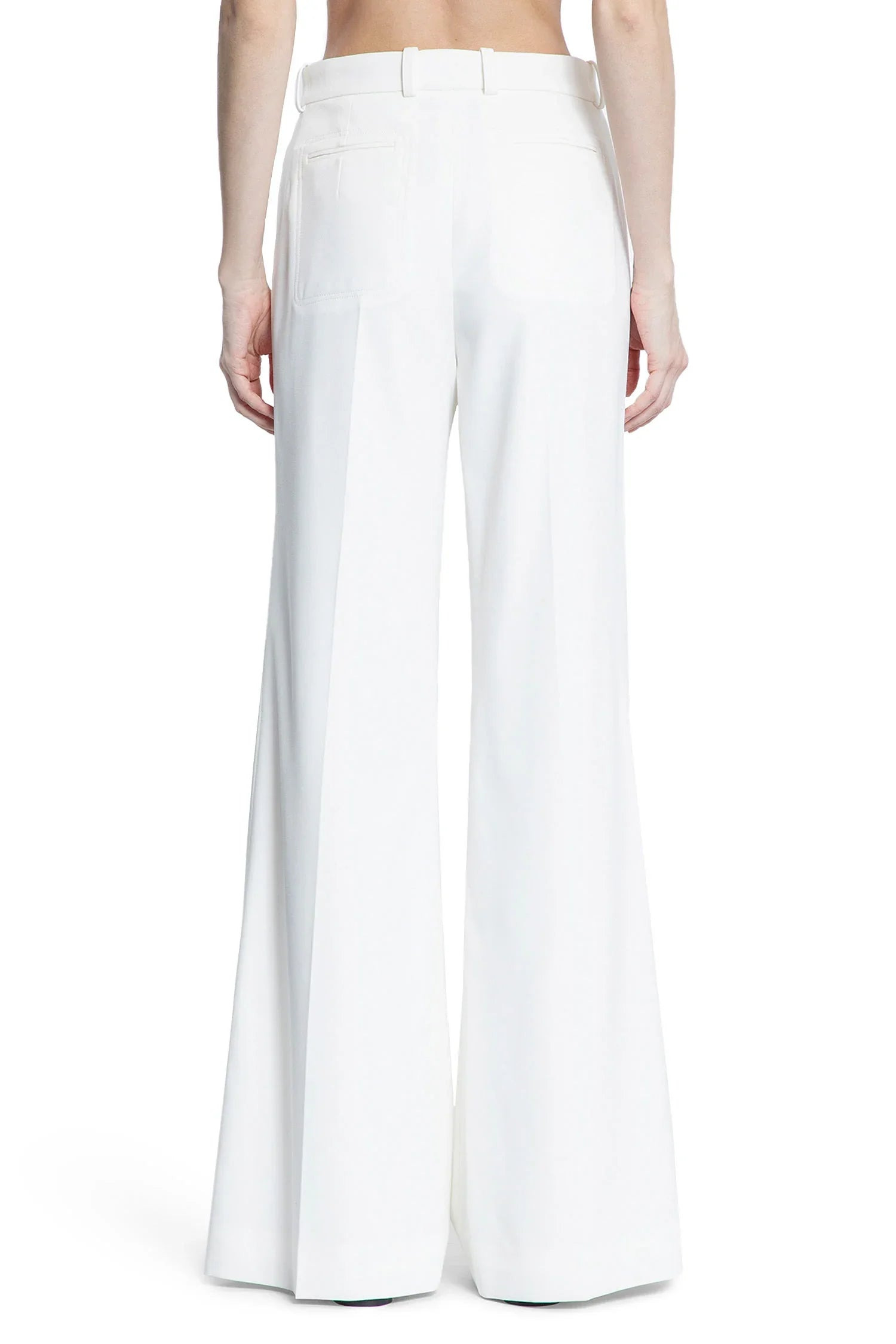 Flared-Trousers-In-Grain-De-Poudre - 4