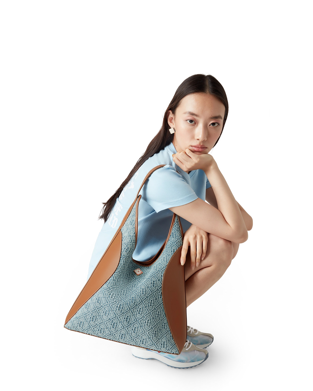 Monogram Denim Hobo Bag | Casablanca Paris - 5