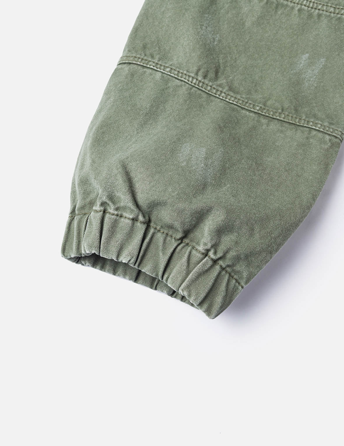Dual Seagull Print Loose Fit Washed Woven Cargo Joggers - 13