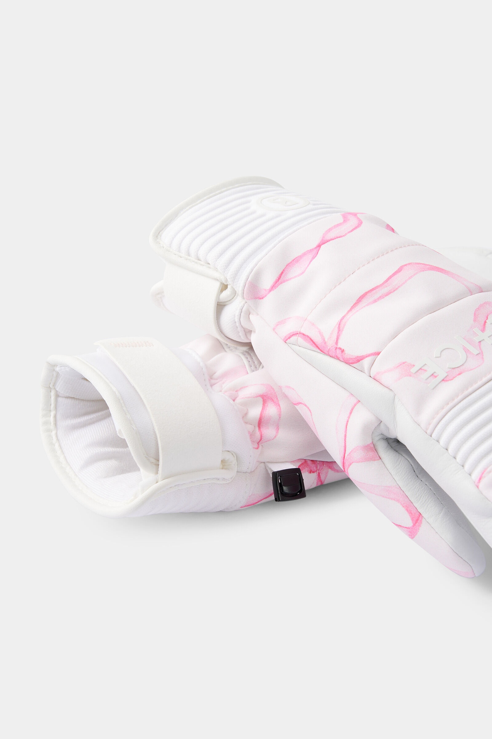 Pia Gloves in Pink/Off-white - 2