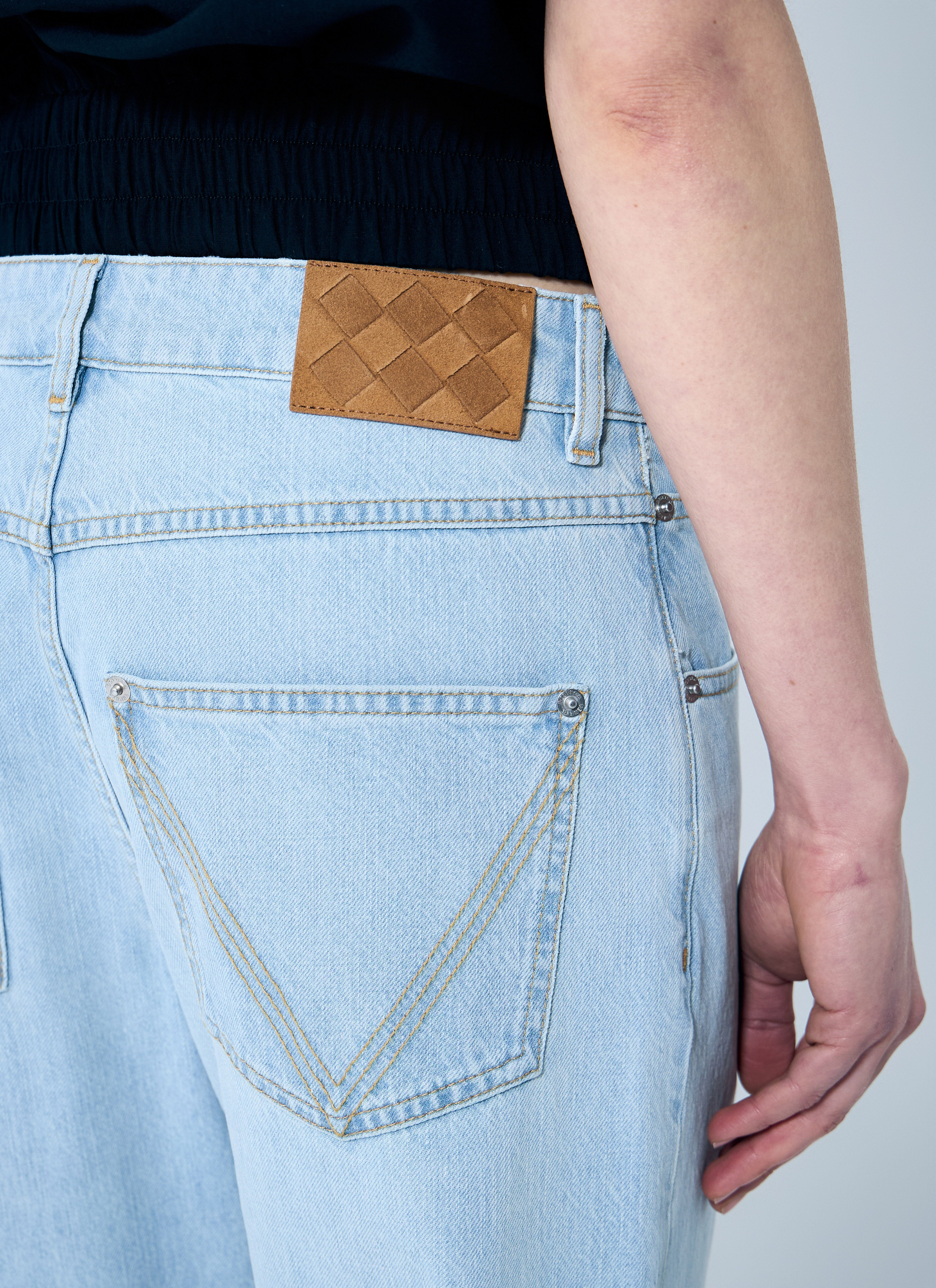 Bottega Veneta Women Extra Bleach Dirty Denim Jeans - 6