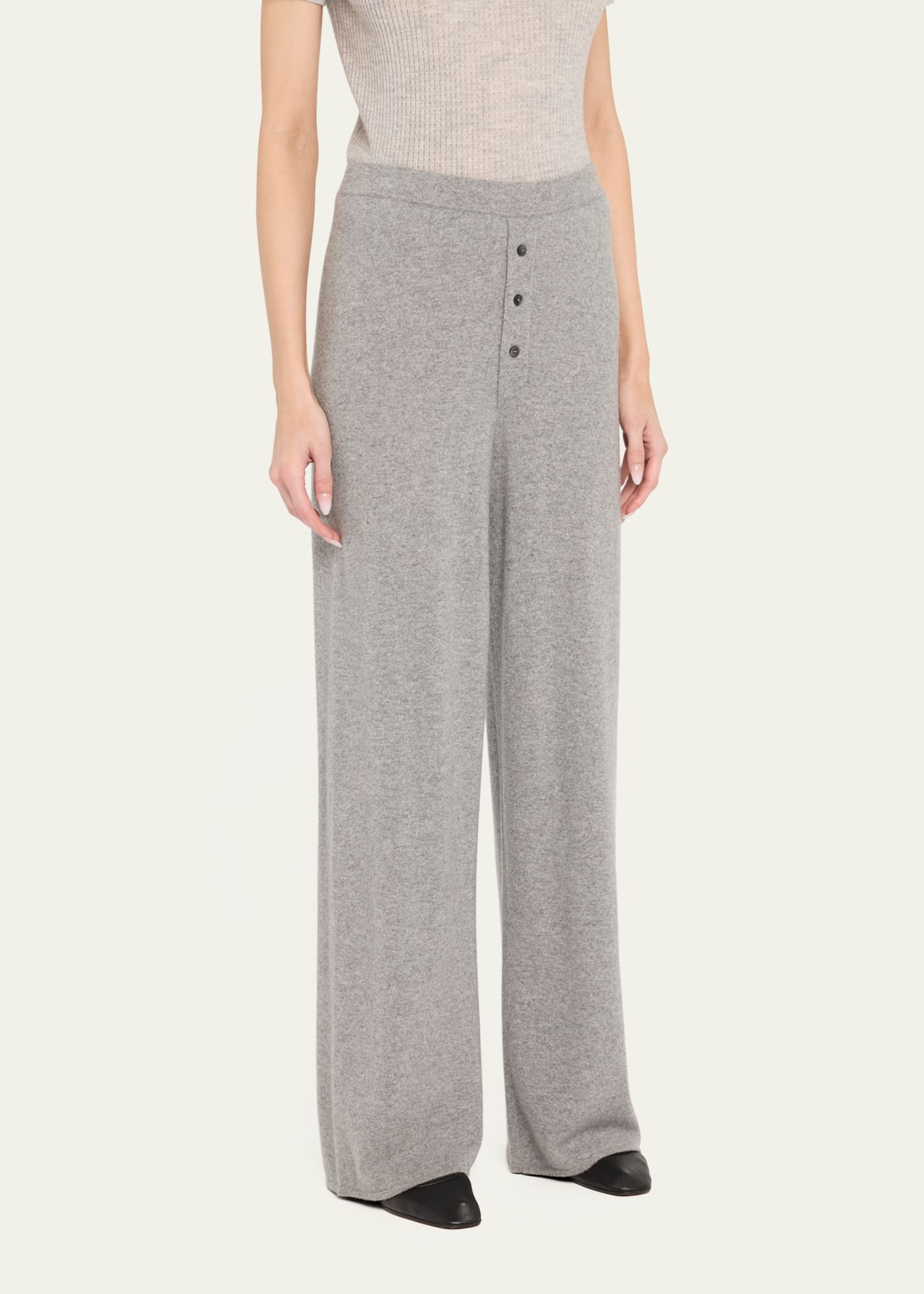Everywear Cashmere Knit Relaxed Pants - 4