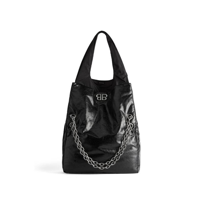 Women's Monaco Large Chain Bag Plus in Black - 1