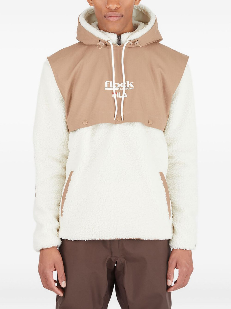 fleece-paneled hoodie 1