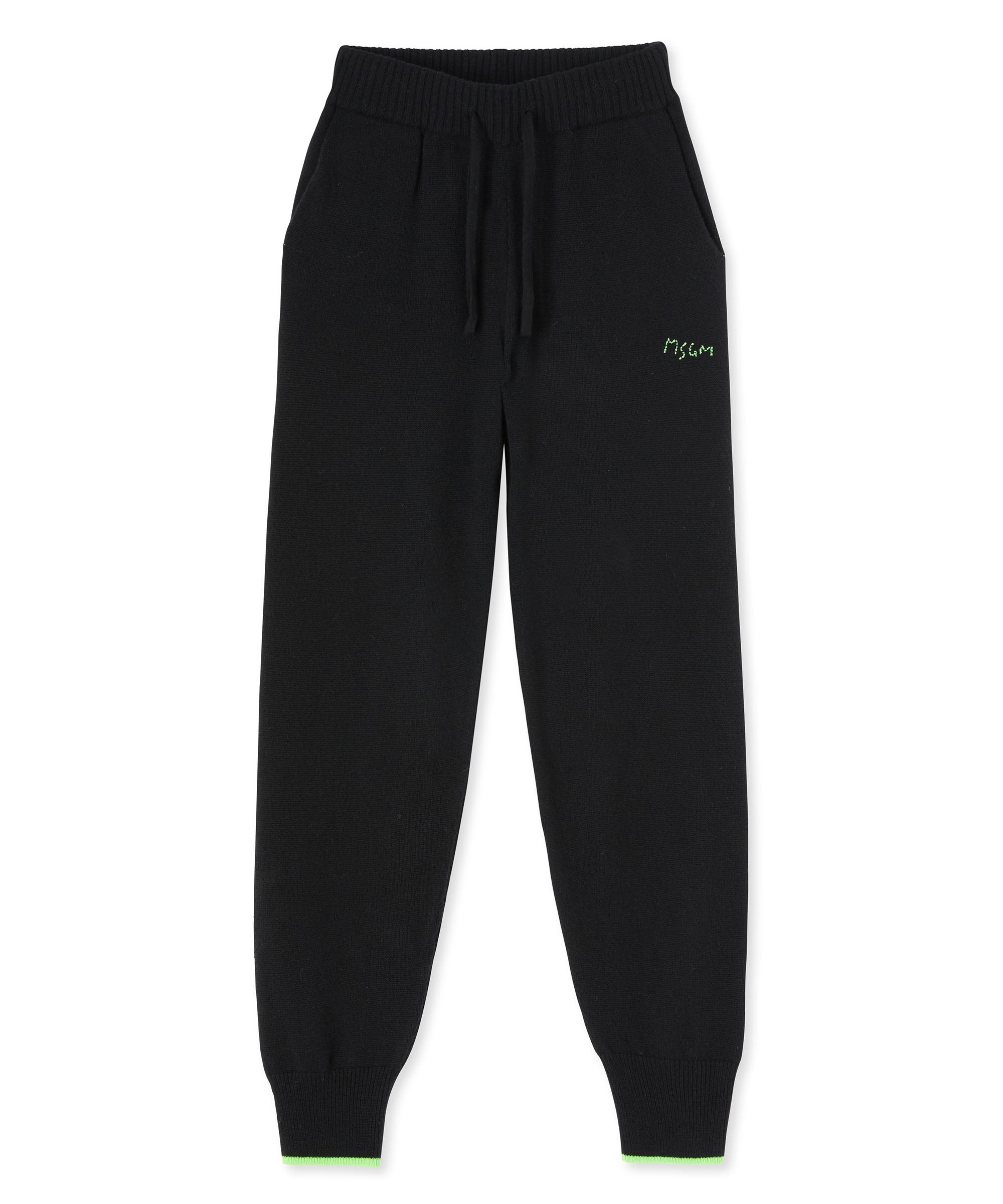 Wool and cashmere track pants - 1