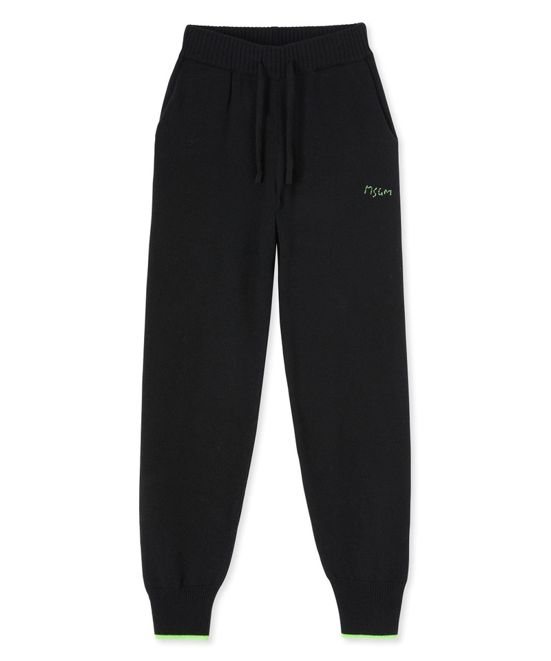Wool and cashmere track pants 1