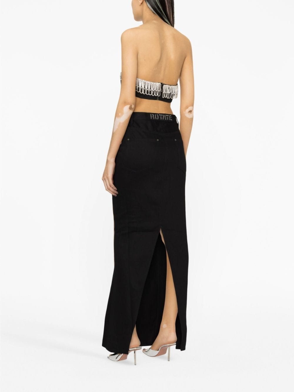 crystal-embellished bandeau top - 4