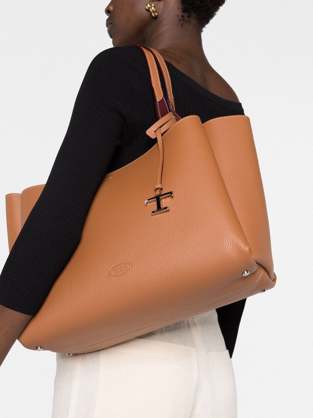 T Timeless leather tote bag - 3