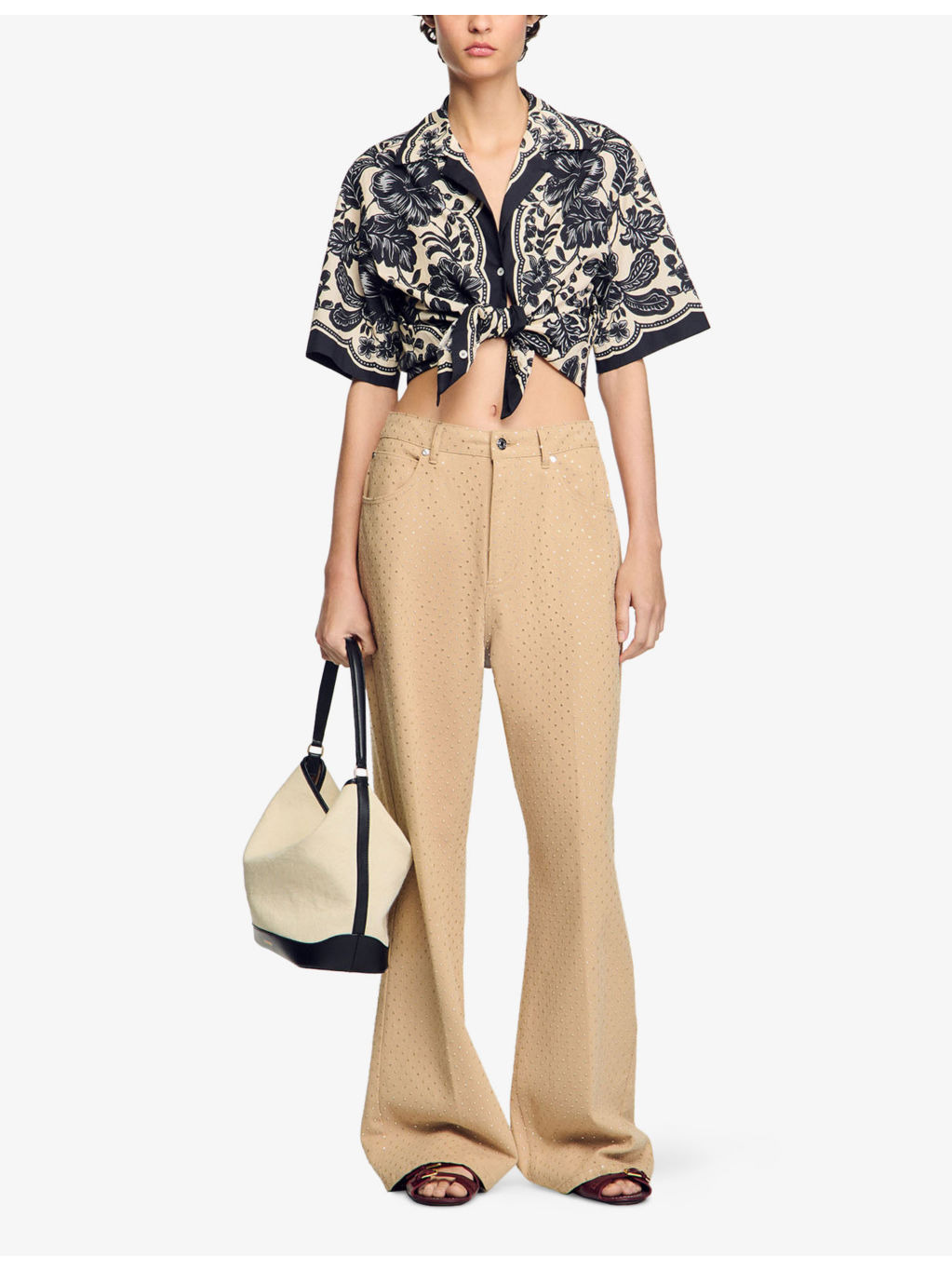 Diamante-Embellished Relaxed-Fit Denim Jeans - 2