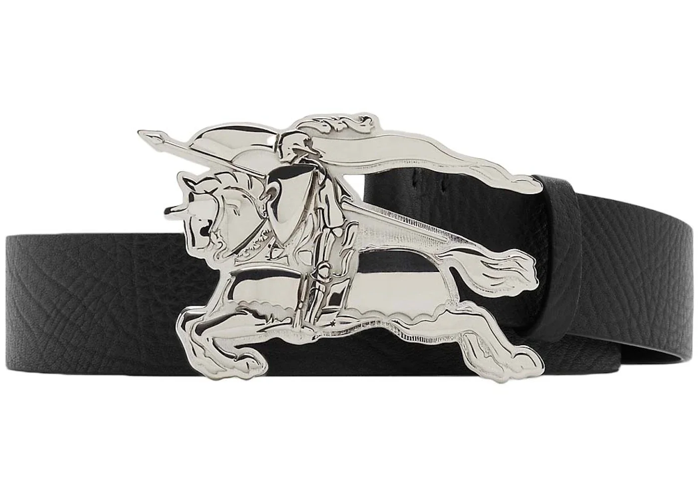 Burberry Leather Knight 1 Width Belt Black - 1