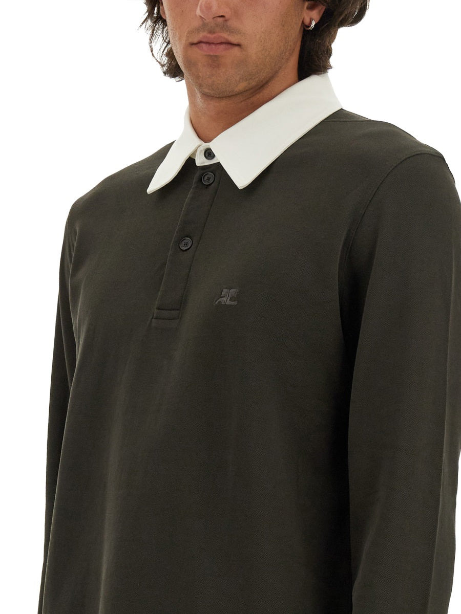 Courreges Men Cotton Polo - 4