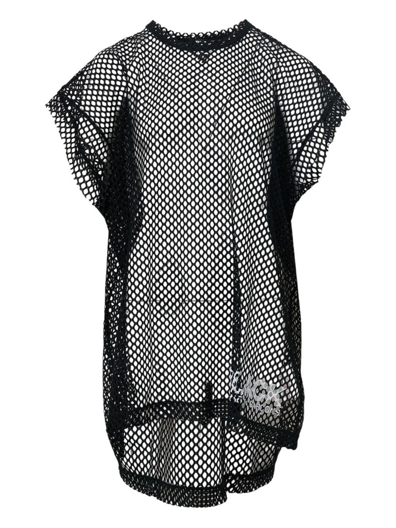 mesh-panelling T-shirt 1