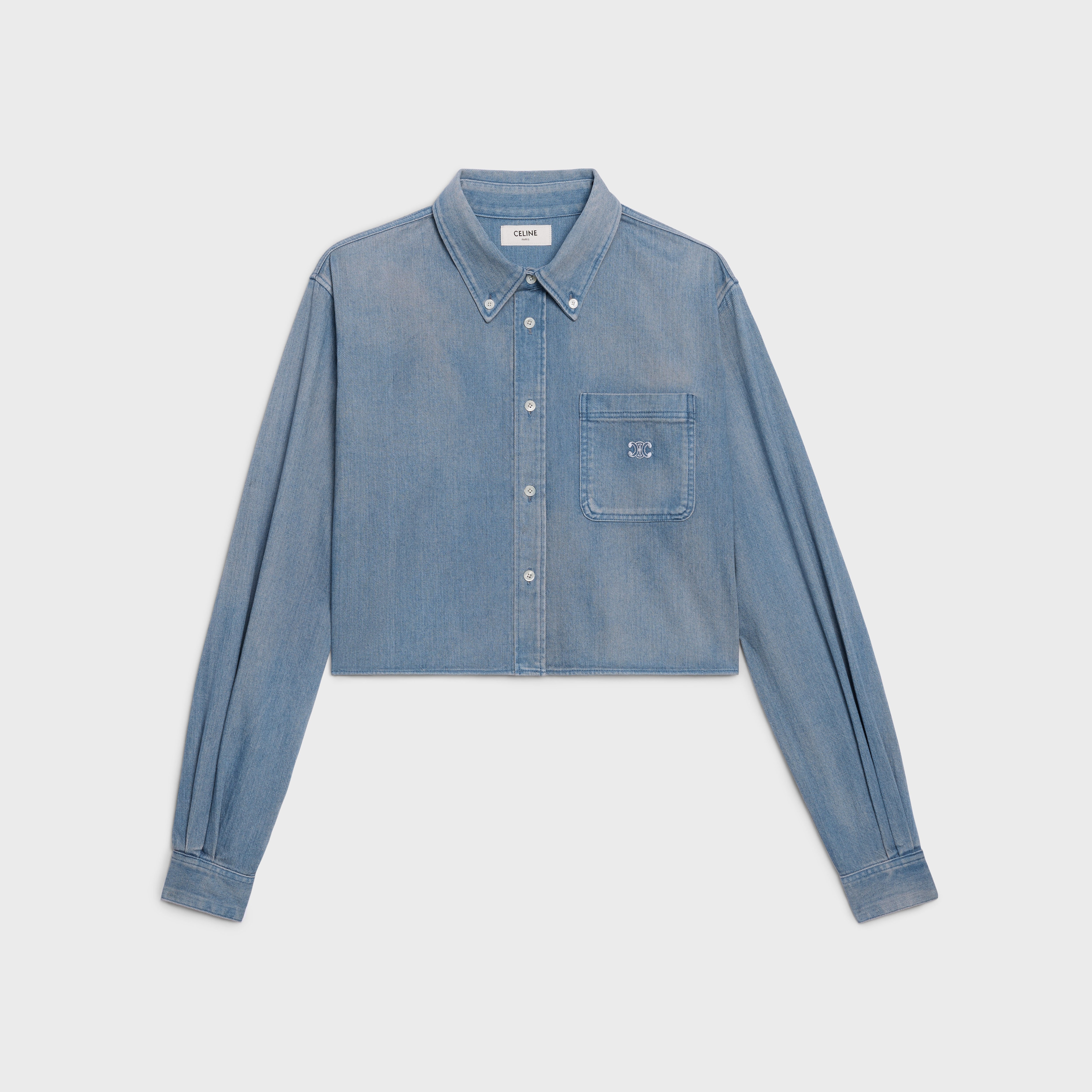 CROPPED SPRING WASH SHIRT - 1