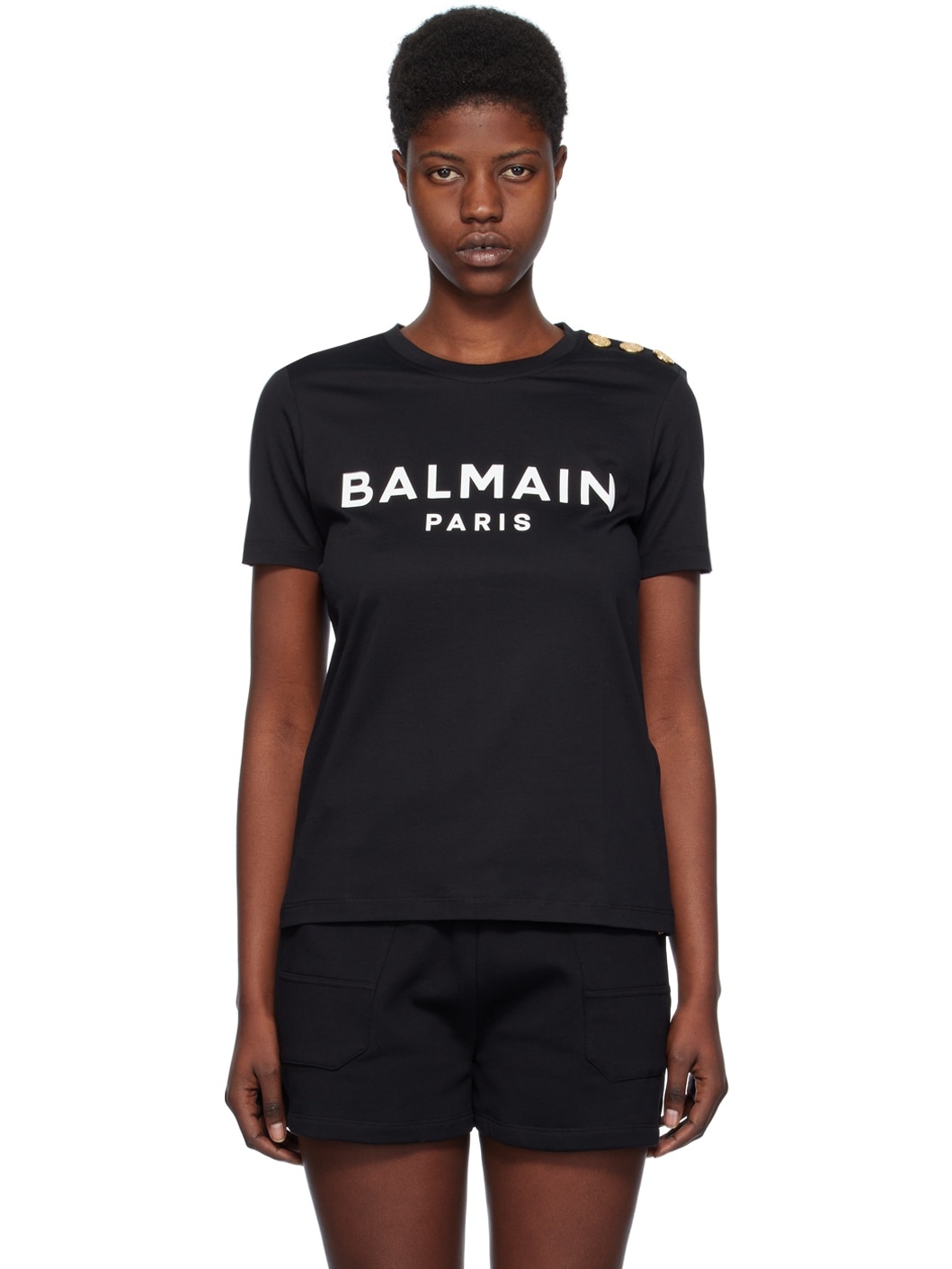Black Printed T-Shirt - 1