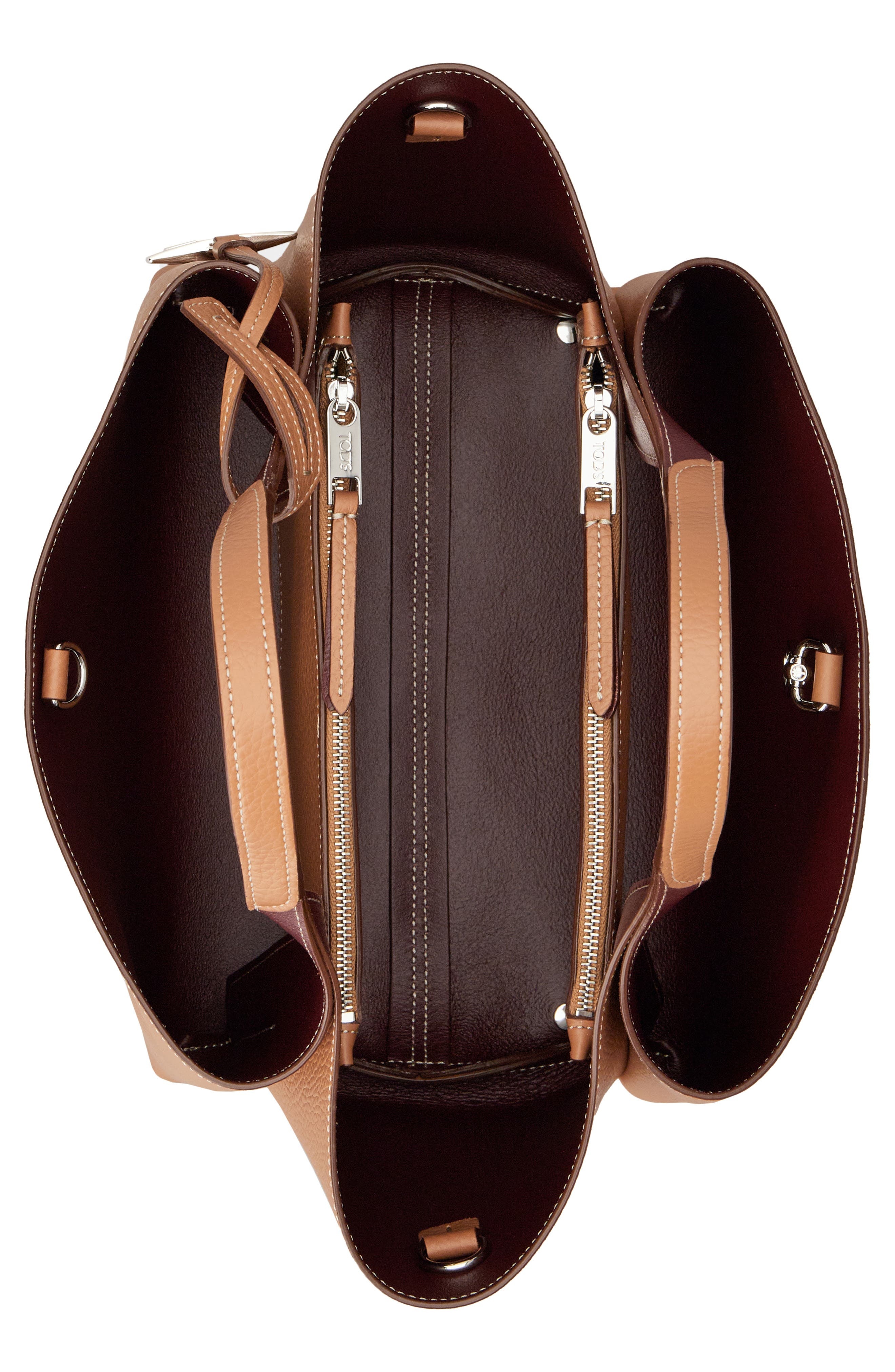 Tod's Mini Leather Tote in Kenia/Bordeaux at Nordstrom - 4