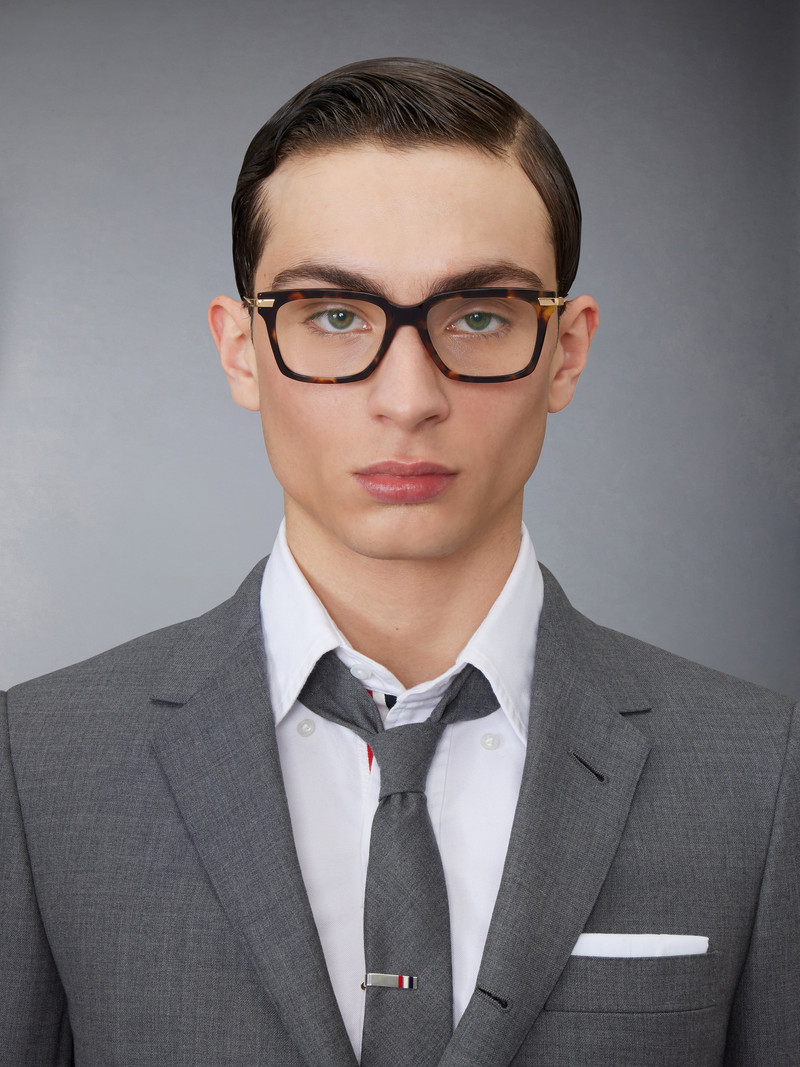 Tortoise Acetate And Titanium Rectangular Eyeglasses 3