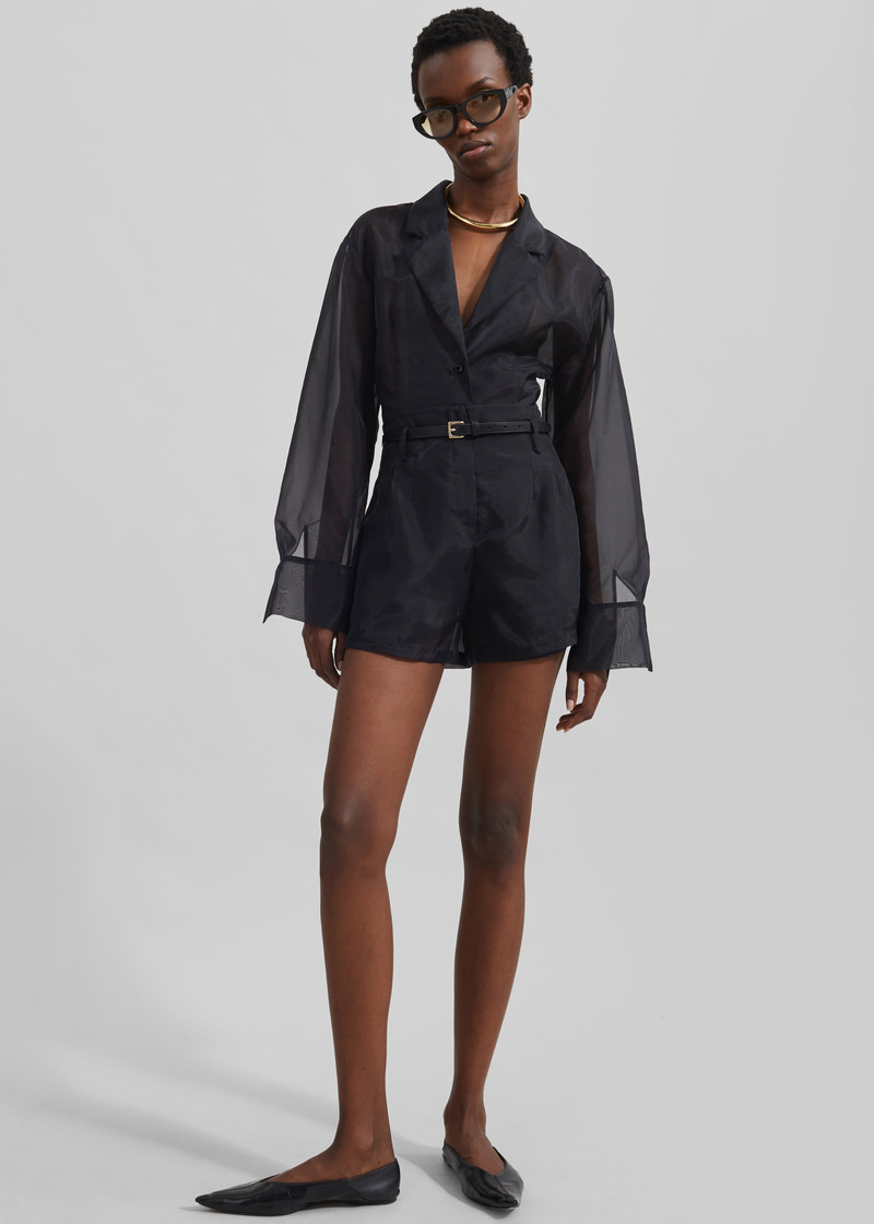 Lise Sheer Shorts - Black 6