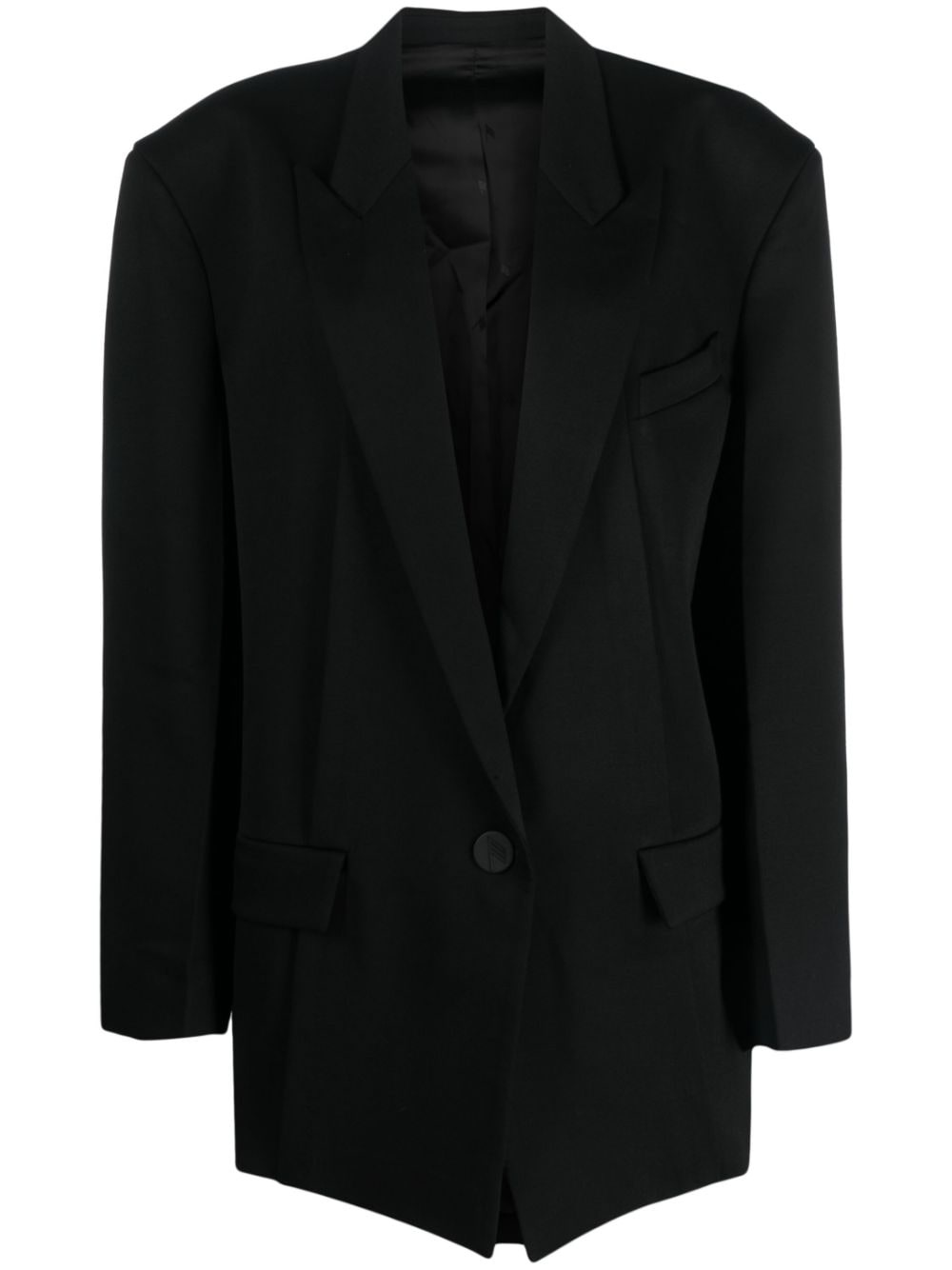 stretch-wool single-breasted blazer - 1