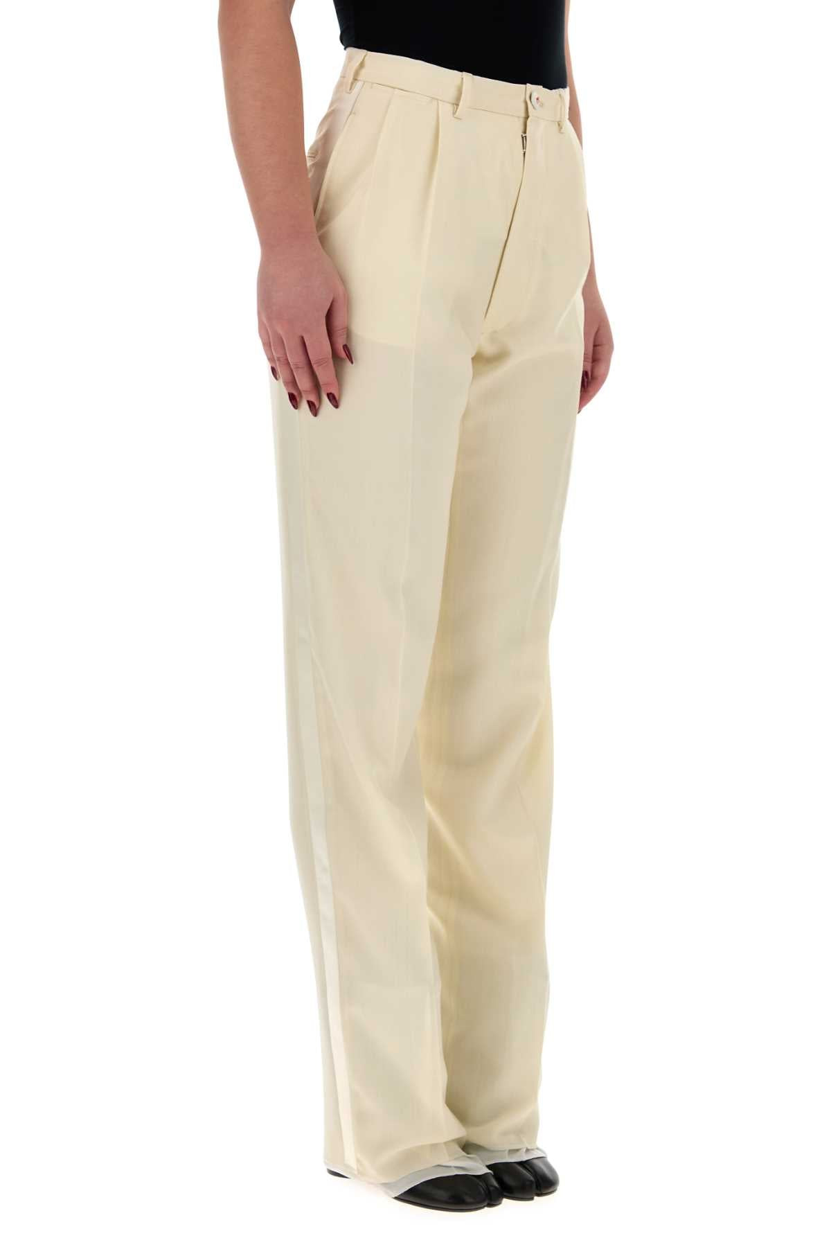 Maison Margiela Women Cream Mohair Blend Pant - 3