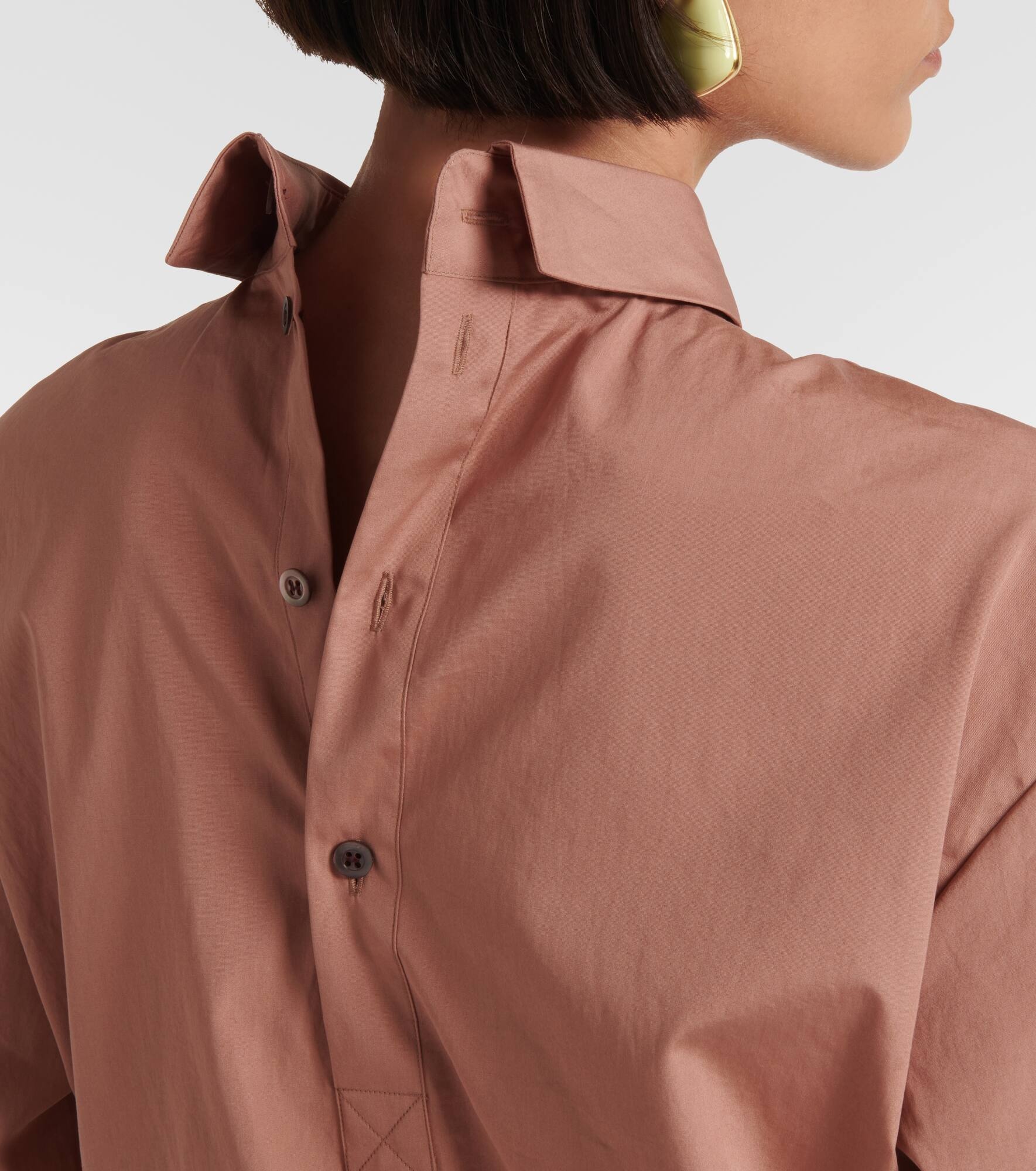 High-neck cotton blouse - 5