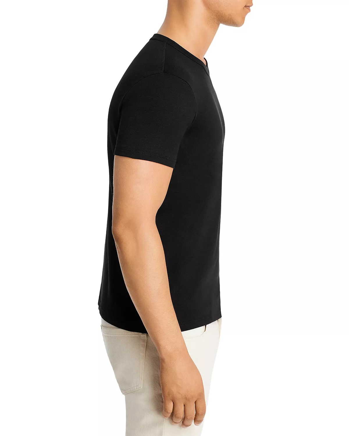Cotton Blend Crewneck Tee - 4