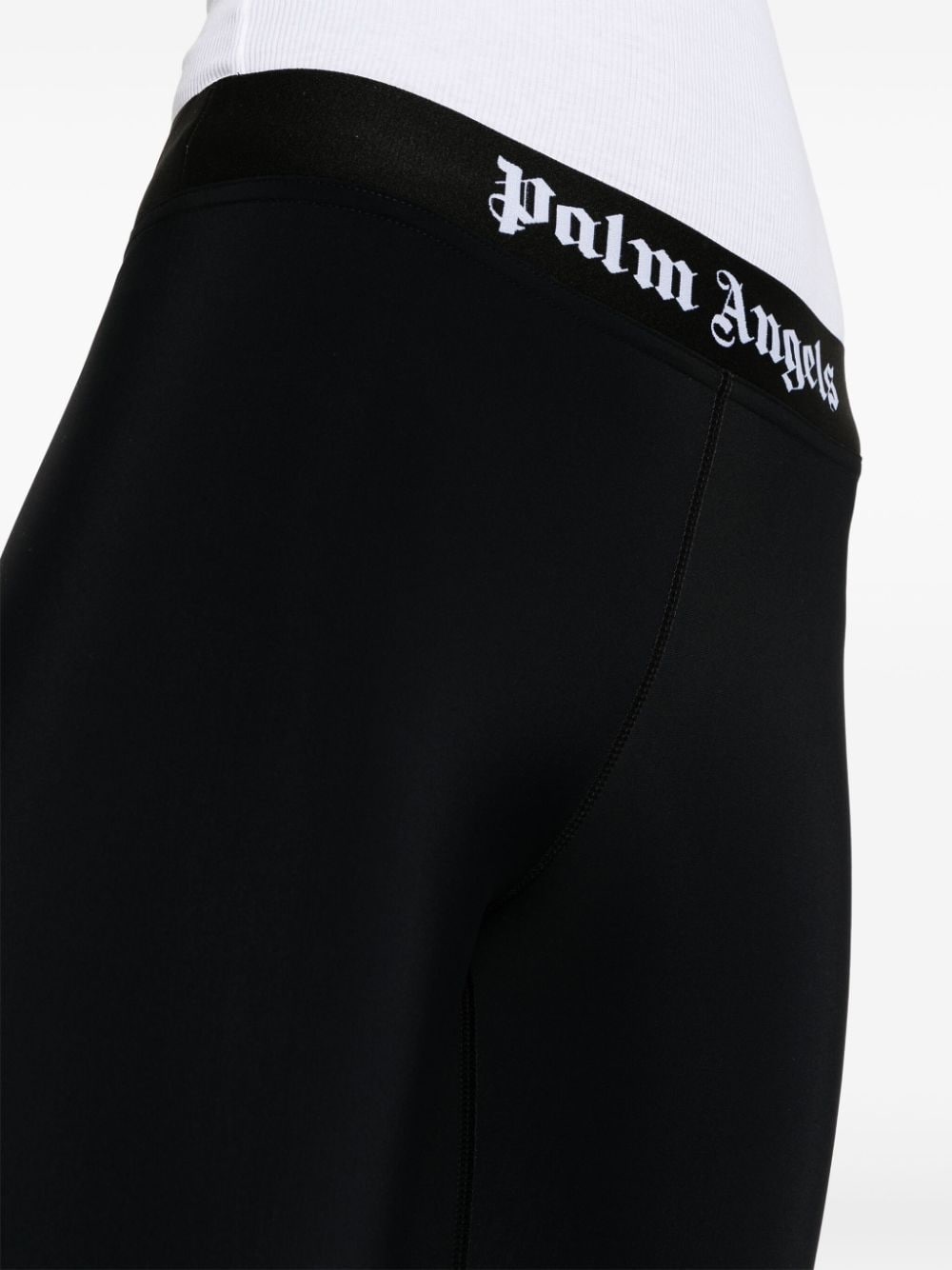 logo-waistband cropped leggings - 5