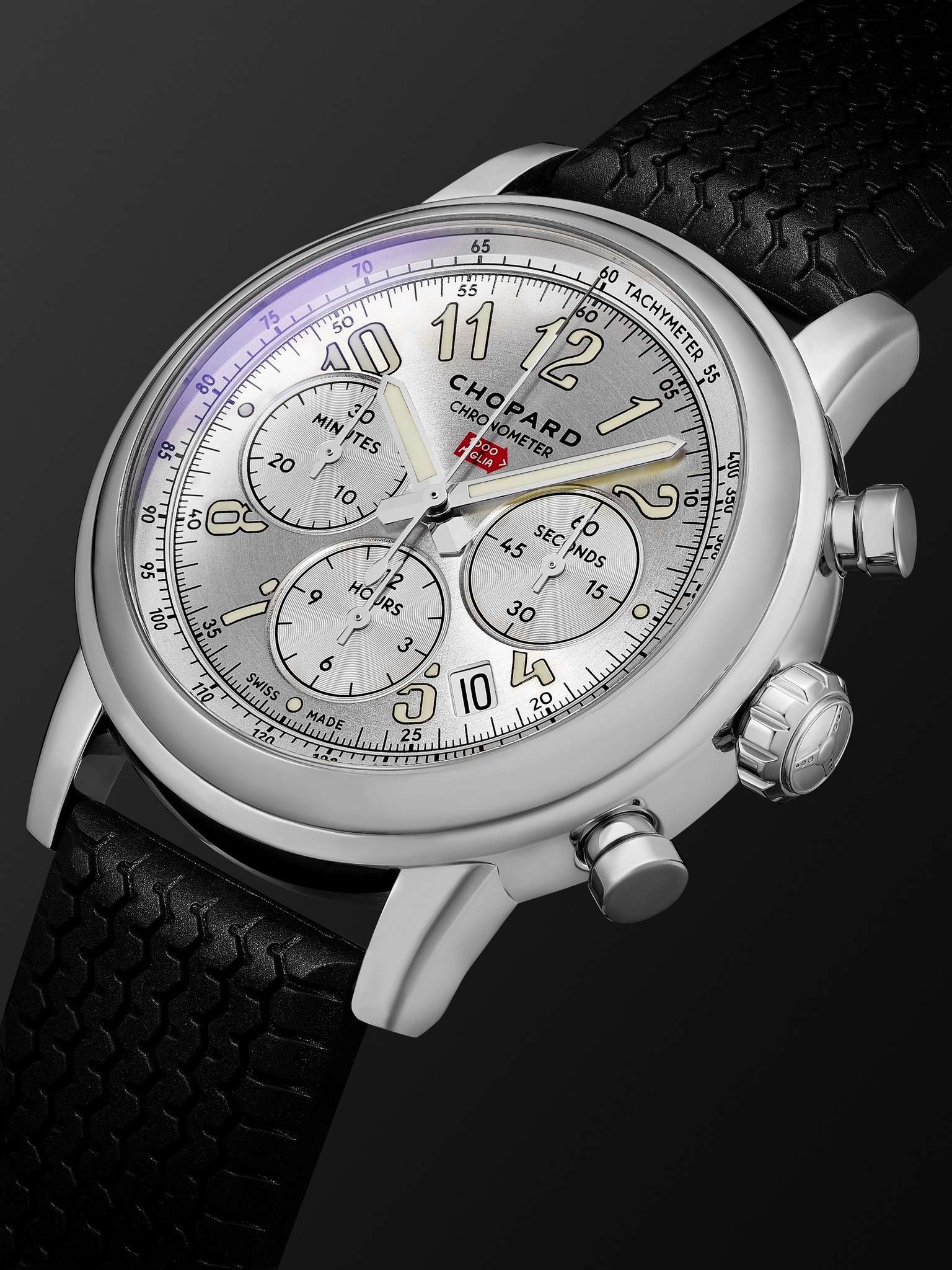 Mille Miglia Classic Chronograph Automatic 42mm Stainless Steel Watch, Ref. No. 168589-3001 - 4