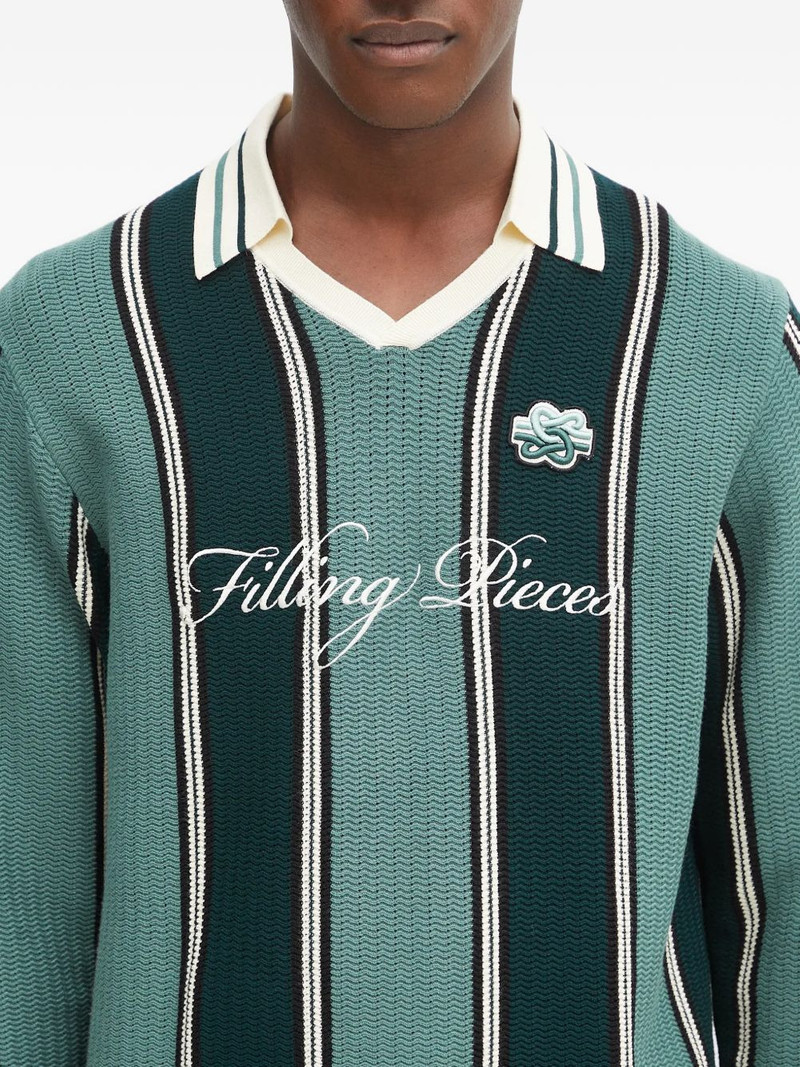Football jersey striped sweatshirt 5